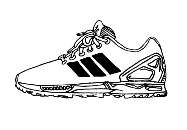 adidas zx flux drawing